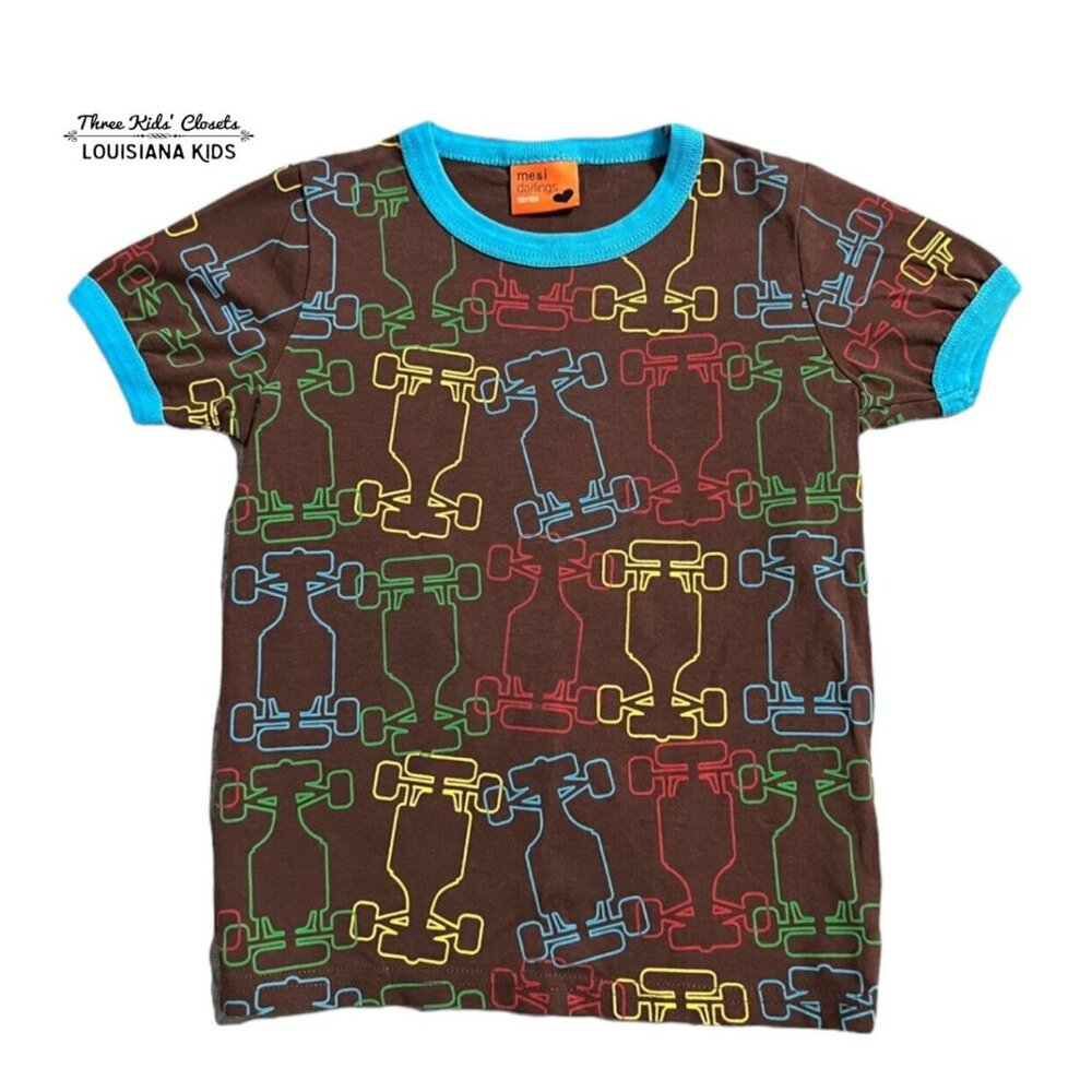 Me&I Darlings Sz 98/104 (3-4Y) Racecar Ringer Tee Shirt